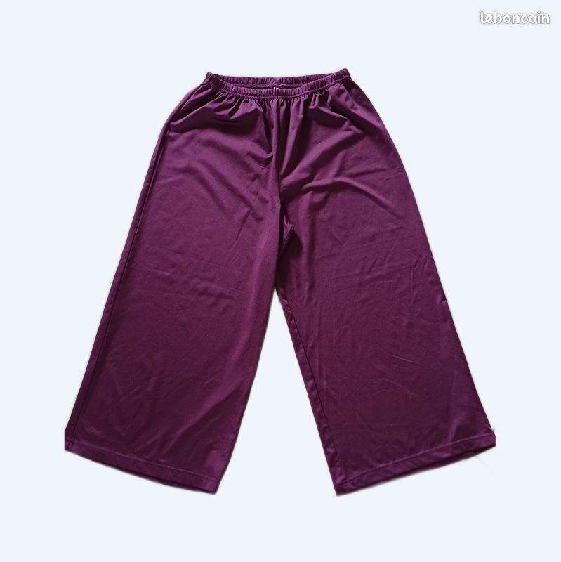 Pantacourt femme violet taille 38 (image 1)