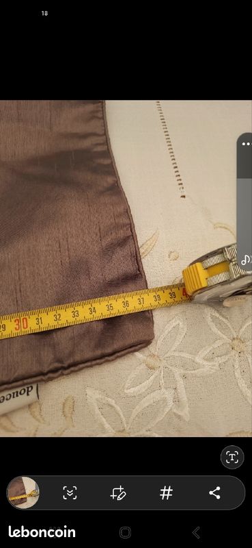 Housse coussin marron glacé (image 1)