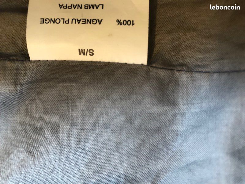 Manteau 3/4 en cuir d’agneau souple taille 40/42 gris (image 6)