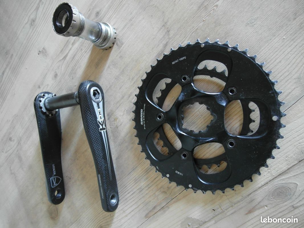 Pédalier compact carbone Kuota Sram GXP 50/34 110 BCD manivelles 172.5mm (image 1)