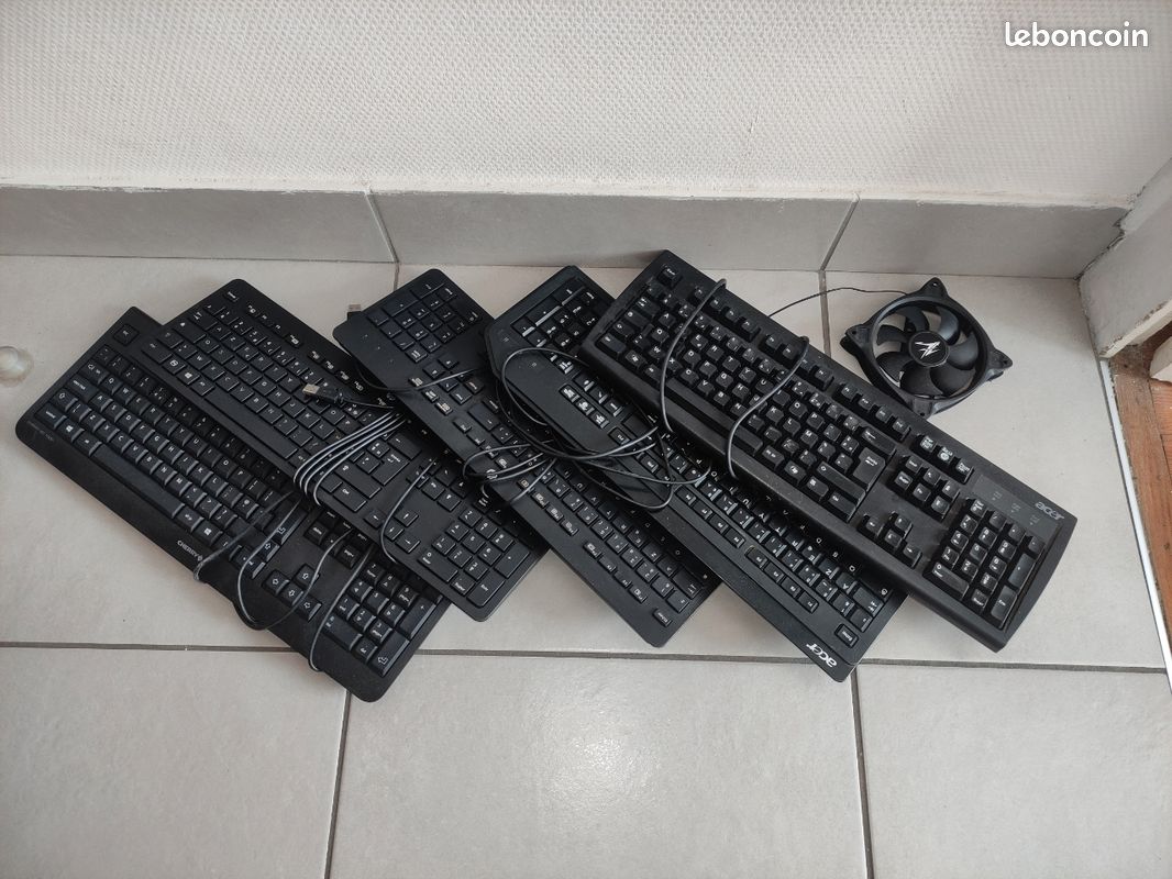 Lot 5 clavier ordinateur + ventilateur (image 1)