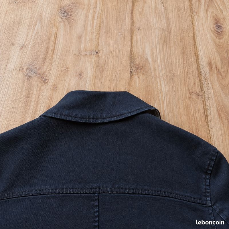 Manteau Court Caban noir/bleu marine Homme Taille S – Zippé Boutons pressions Poches Intérieur matelassé – DDP – Automne / Printemps (Mi-saison) Quotidien / Ville (image 14)