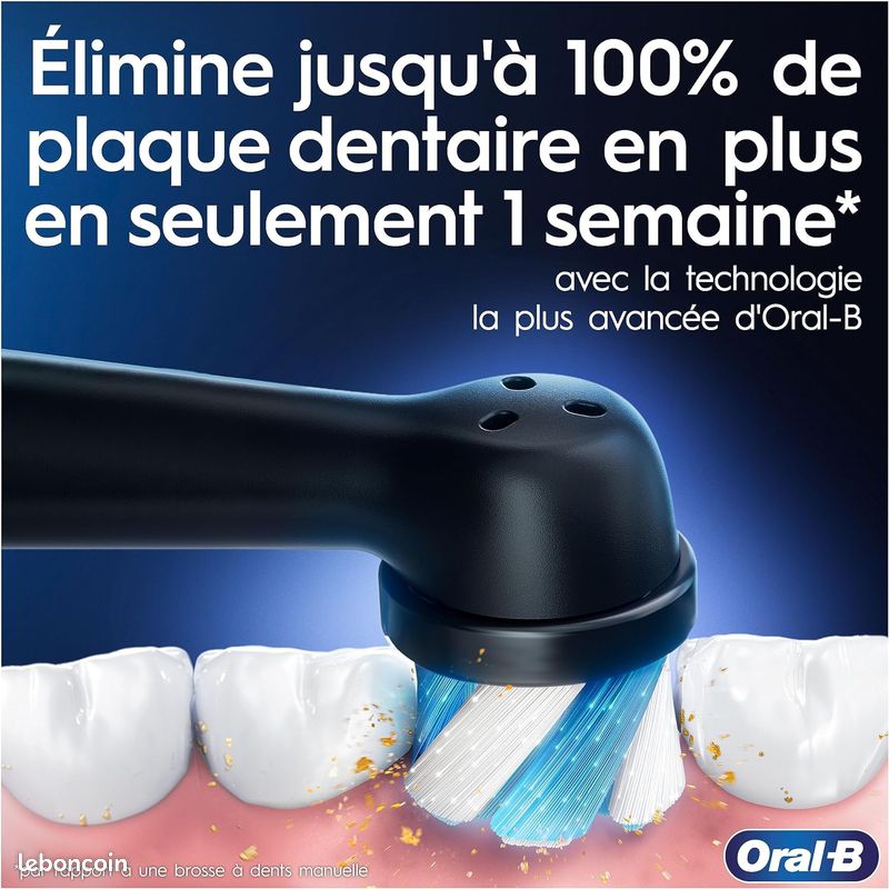 Oral-B iO 3N Brosse à Dents Électrique, Rose, Brossette Ronde, Micro-Vibrations Douces, 3 Modes de (image 2)