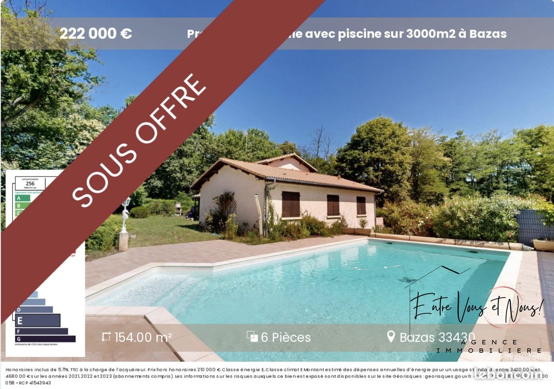 Maison 6 pièces 154 m² · à Bazas · 154 m² · 222 000 €