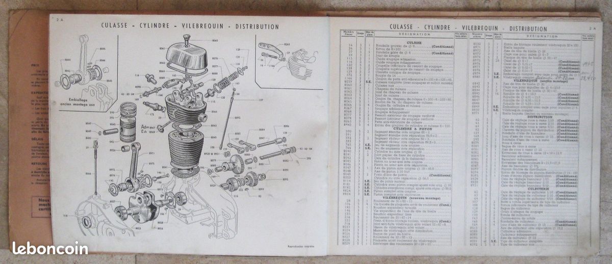 Catalogue de Pièces détachées Motobécane 175 cm3 Z26C, U26C, Z27C et U27C (image 2)