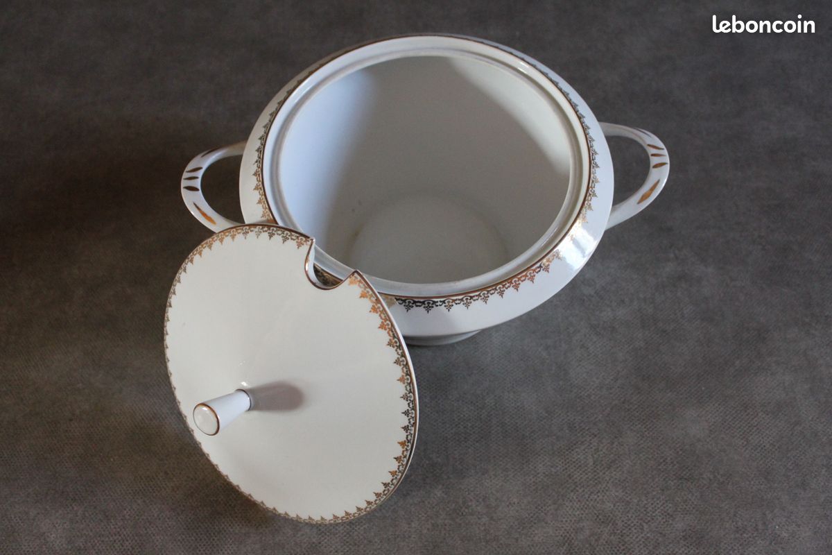 Soupière en PORCELAINE Années 30 (image 3)