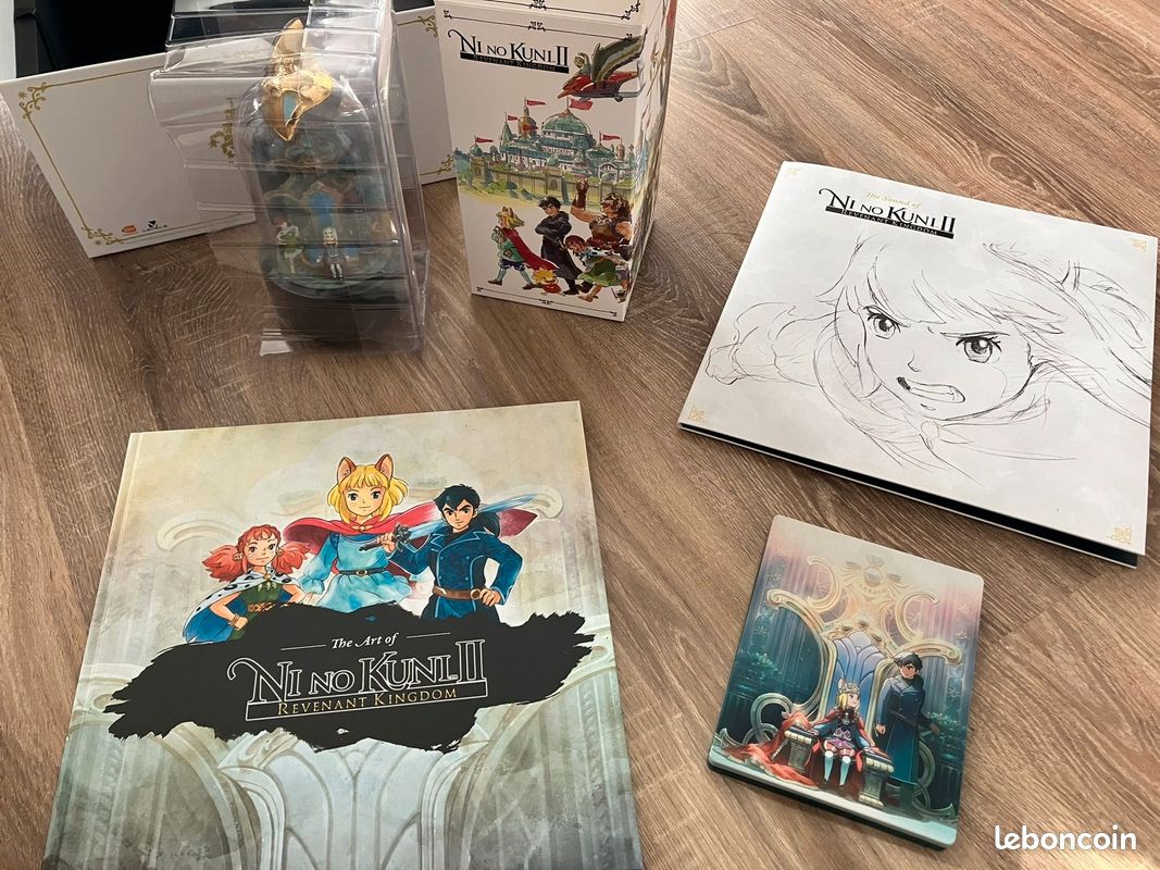 Coffret Collector Ni no Kuni II – Revenant Kingdom (PS4) – Sans jeu – Figurine + Artbook (image 2)