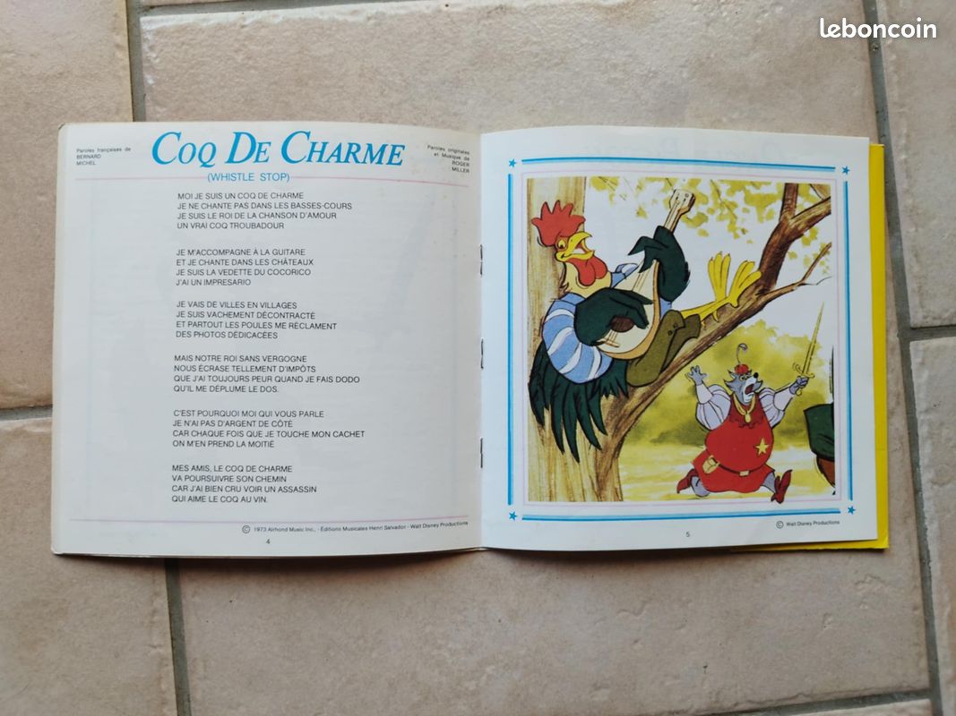 Lot de 45 tours livres-disques contes enfants CD Musique