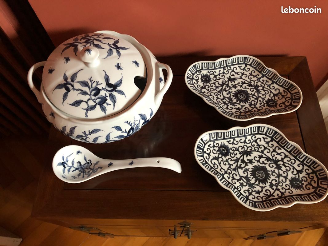Vaiselle chinoise bleue et blanche (image 2)