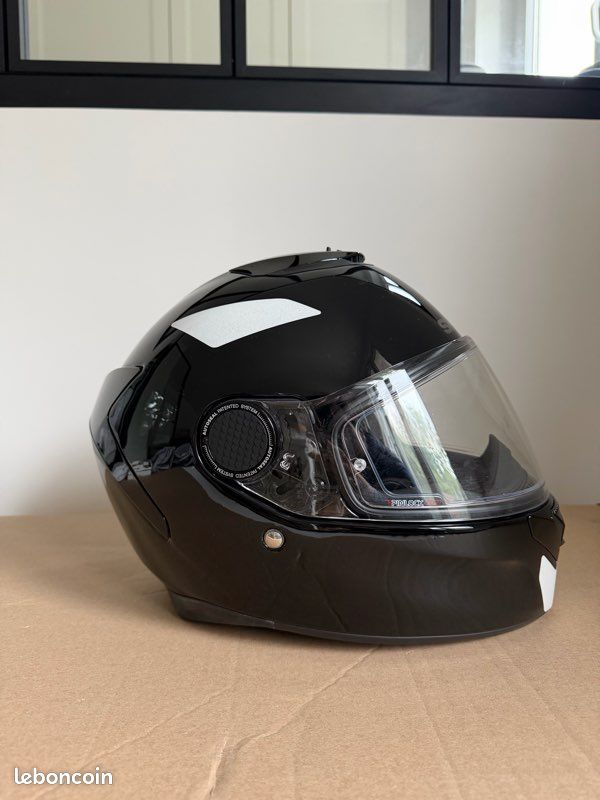 Casque moto Shark Spartan 1.2 Blank Noir – Taille M – Comme neuf (image 2)