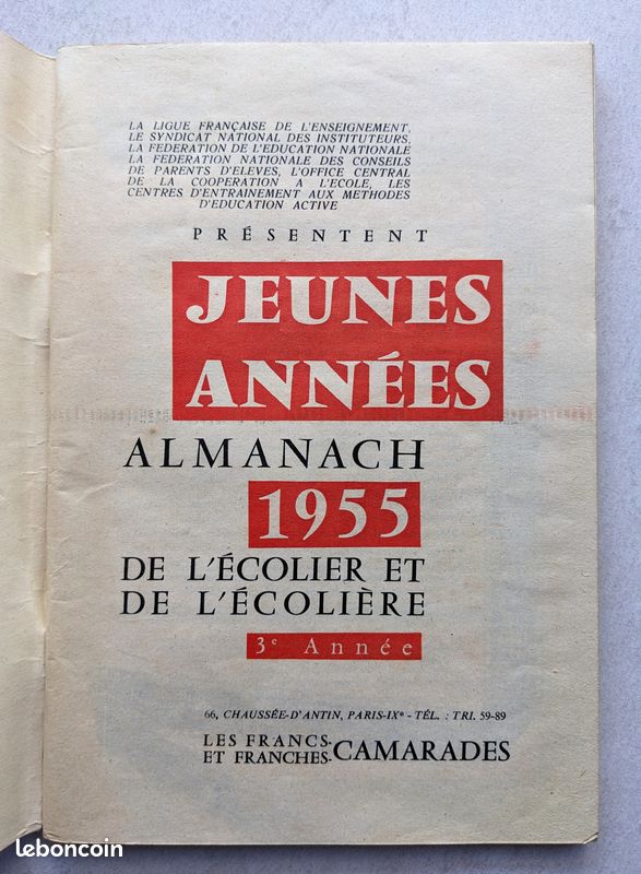Almanach Jeunes années 1955 (image 2)