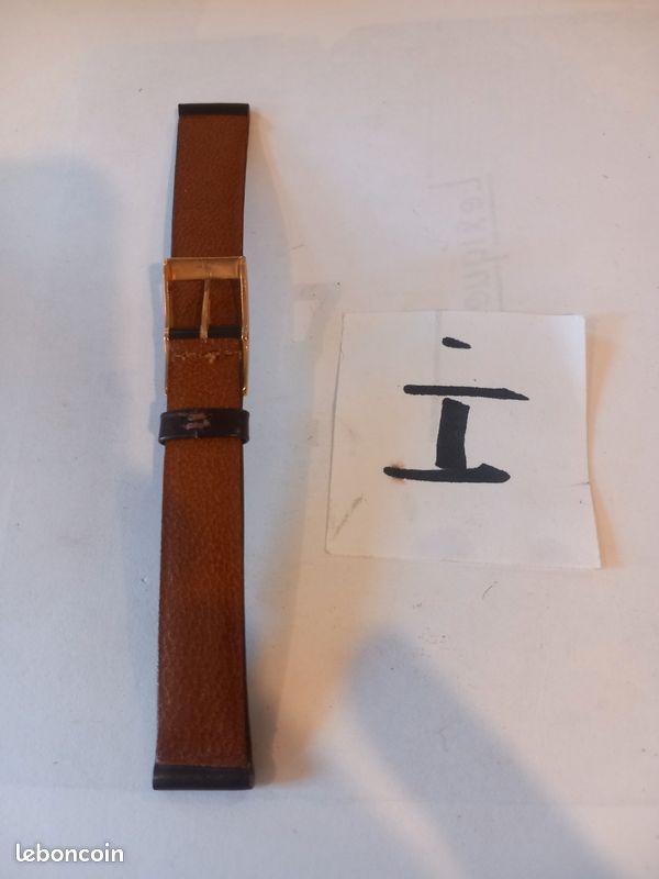 Bracelet De Montre En Cuir Marron Vintage, Largeur 16 Mm – Neuf Sans étiquette