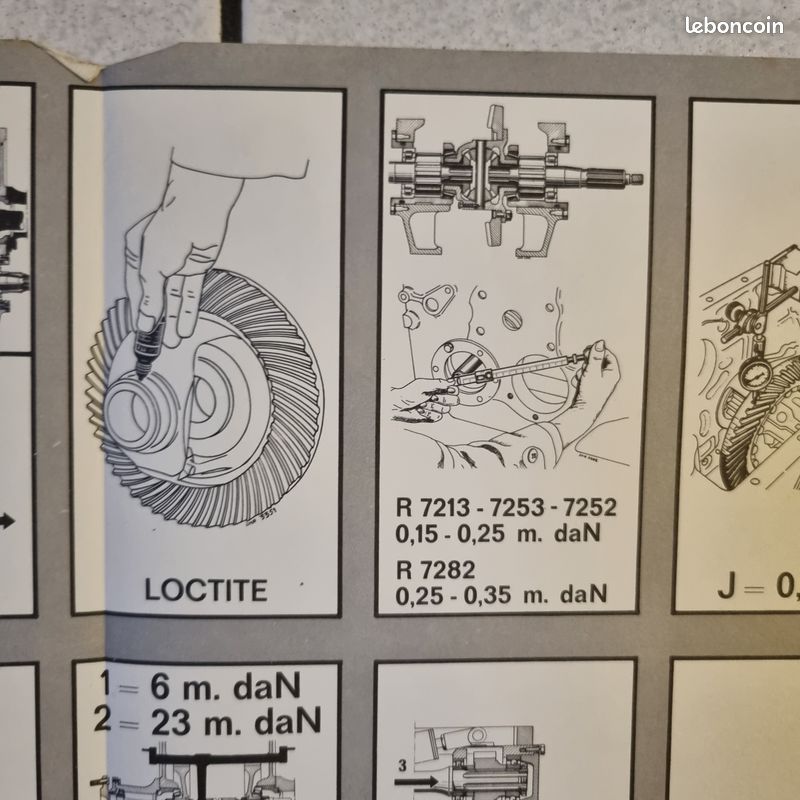 Affiche technique originale d'époque CONCESSIONNAIRE TRACTEUR RENAULT POINT ARRIERE R 7213 R 7252 R 7253 R 7282 et RELEVAGE HYDRAULIQUE (image 6)