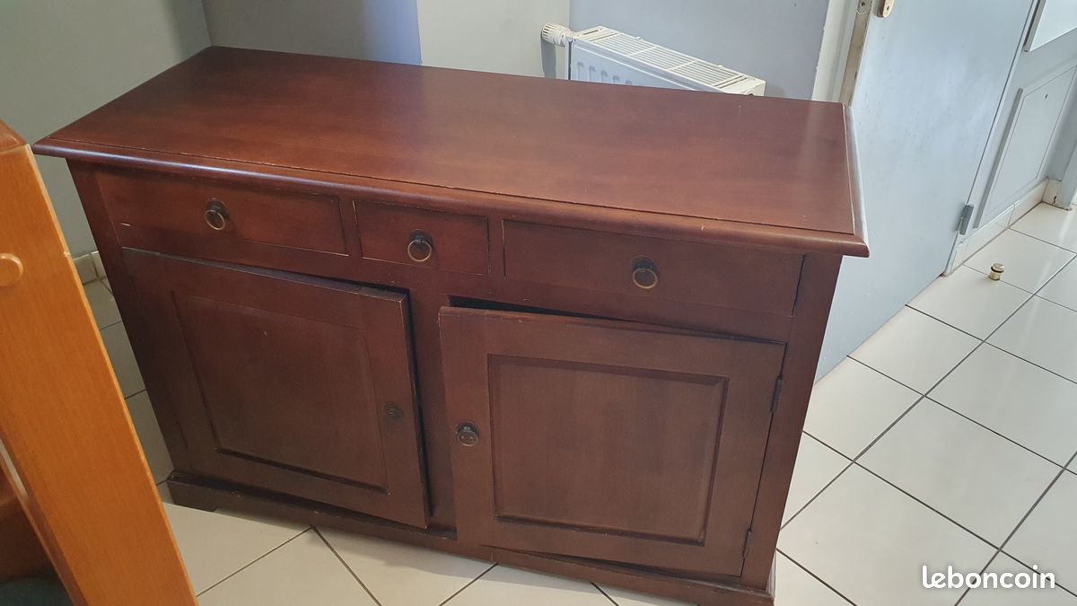 Buffet en bois 2 portes & 3 tiroirs (image 2)