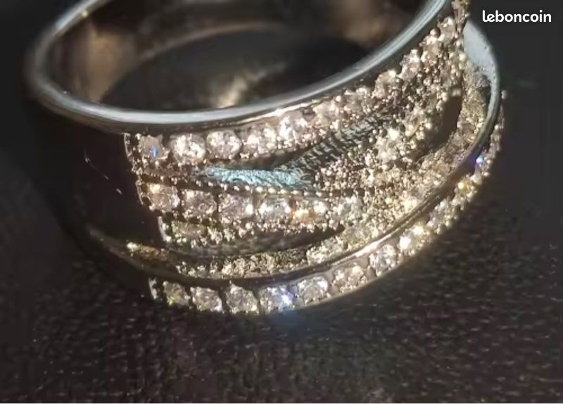 Bague géométrique argent (image 7)
