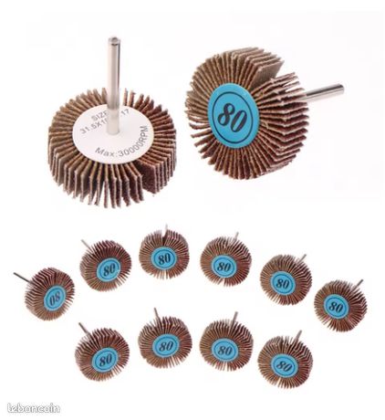 Lot De 10 Disques Abrasifs à Lamelles, Grain 40, Pour Perceuse Et Meuleuse - Idéal Pour Poncer Métal Et Bois