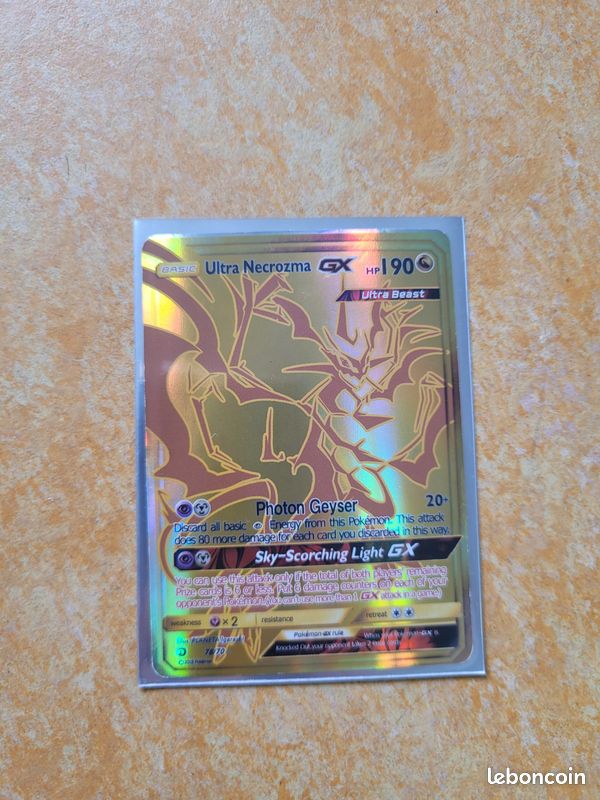 Carte pokemon Ultra Necrozma GX Gold 78/70 - Collection Carte pokemon Ultra Necrozma GX Gold 78/70 - Collection