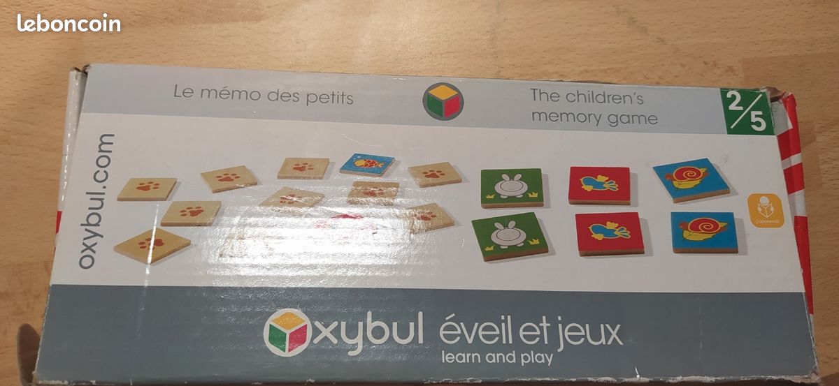 Memory Des Animaux En Bois - Jeu Éducatif 2 à 5 Ans - 32 Cartes - Oxybul Éveil Et Jeux