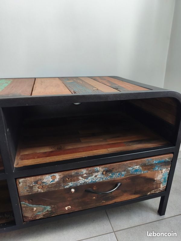 Meuble TV en bois de bateau (image 5)