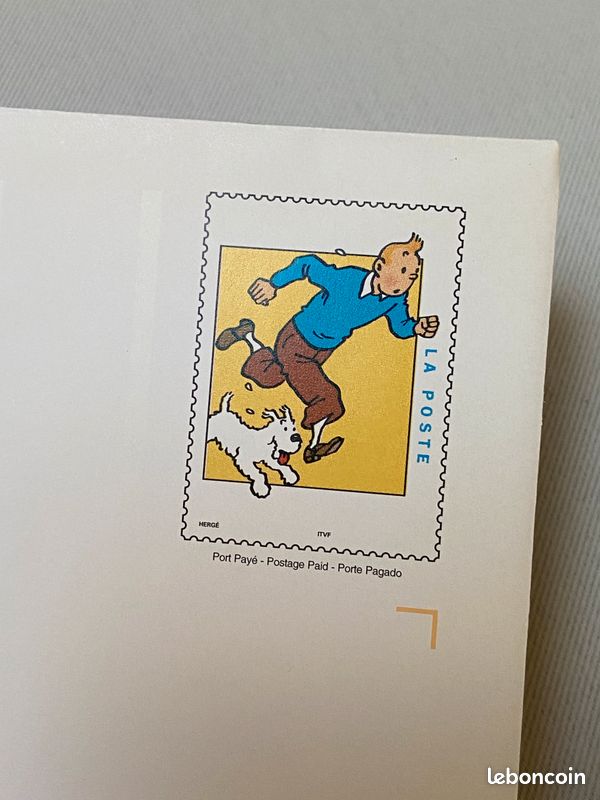 Collector enveloppe pré-timbrée TINTIN "On a marché sur la lune" NEUF vintage 1999 (image 6)