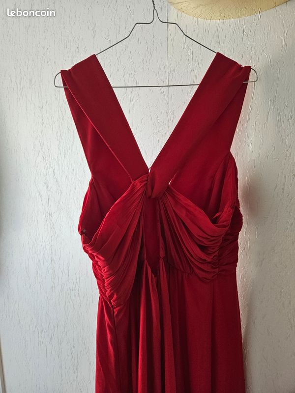 Robe Rouge Robe Vaporeuse Longue Robe Longue De Soirée Rouge