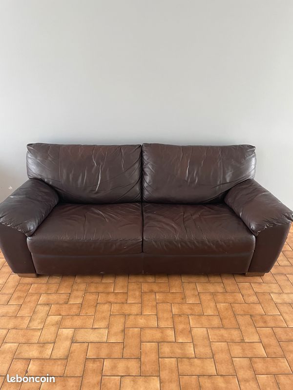Canapé cuir (image 1)