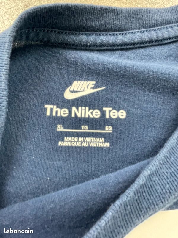T-shirt Nike bleu imprimé sportwear streetwear classique taille XL homme #0-080 (image 8)