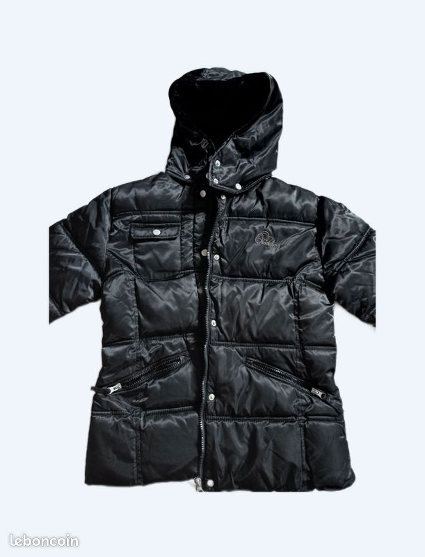 Manteau matelassé à capuche amovible Northland noir Vêtements