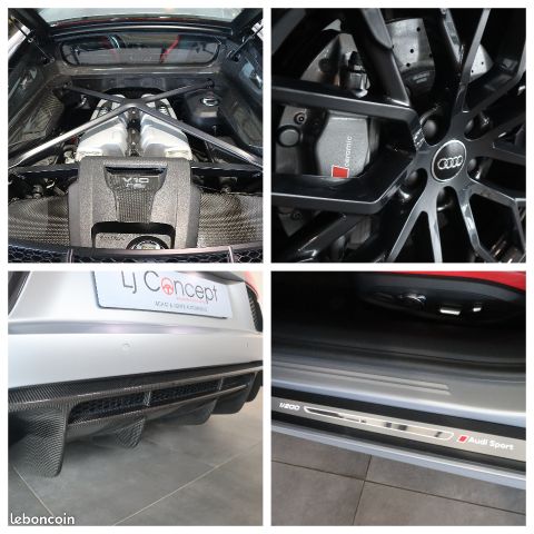 Audi R8 II 5.2 V10 PLUS FSI 610 ch Quattro "Audi Sport Édition" - 1 OF 200 - Suivi Complet Audi - 20'180 km - Feux Laser - Pack Carbone - Freins Céramique - Échappement Sport - Audi Magnetic Ride (image 9)