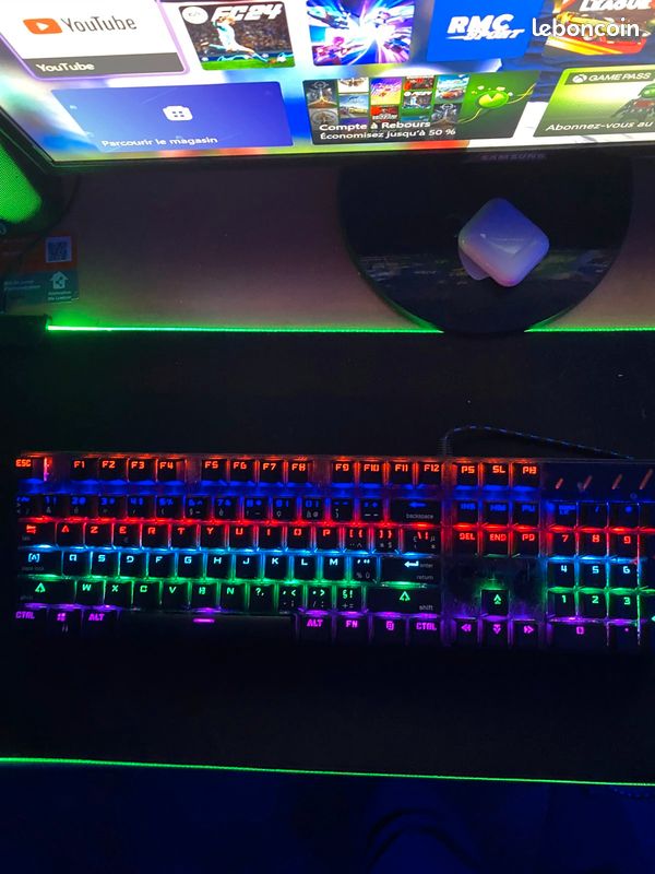 Clavier gamer mécanique switch bleu (image 2)