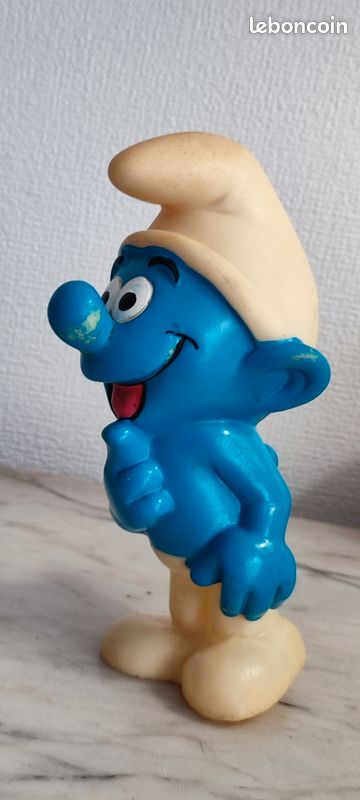 Figurine Vintage La Schtroumpfette En Écolière - Collection Smurfs - Occasion