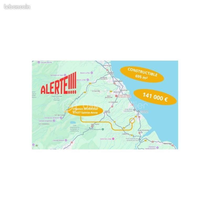 Terrain 695 m² Saint Benoit · à Saint-Benoît · 141 000 €