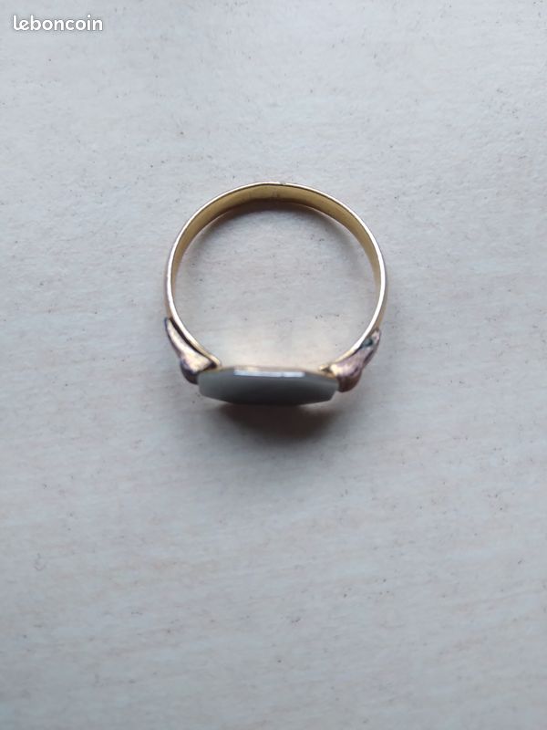 Bague Art Déco Tressée Plaqué Argent - Années 1930, Travail Main, Ancienne, Occasion