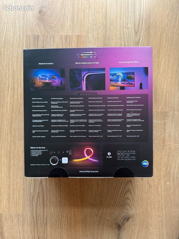 Hue Play gradient lightstrip pour PC 32-34 + Pont hue Neuf (image 2)