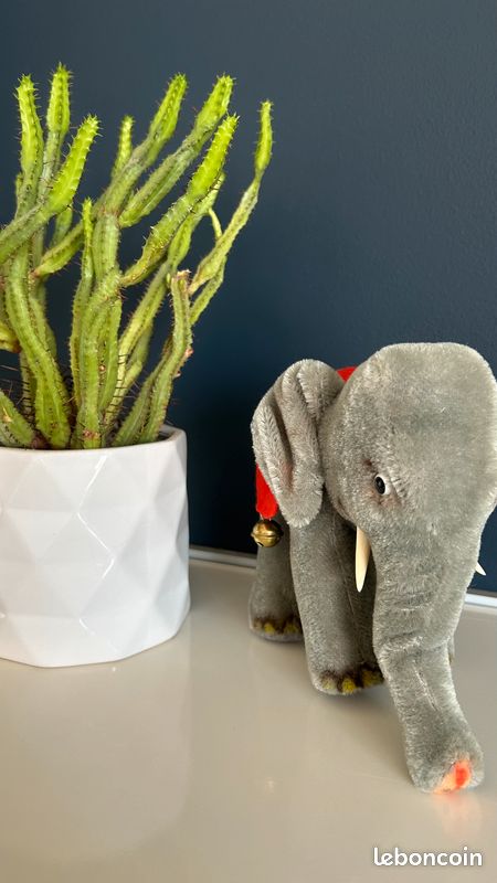 Peluche Jumbo Eléphant STEIFF jouet cirque vintage (image 2)