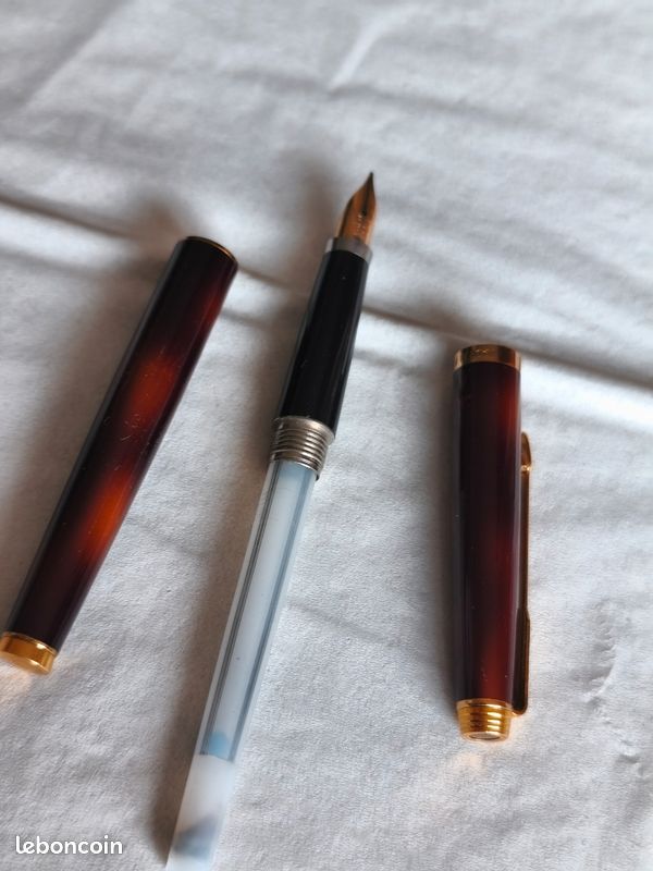 Stylo Plume Parker 75 Laque De Chine Thuya - Plume Or 750, Vintage Années 80-90, Occasion