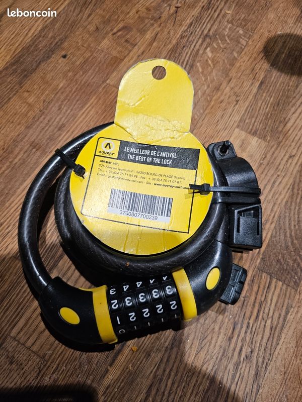 Aureal ANTIVOL Spirale City A CLE 10 1,50 M Con Supporto - Cavo Di Sicurezza Per Bici, Moto E Oggetti, Colore Nero - 5