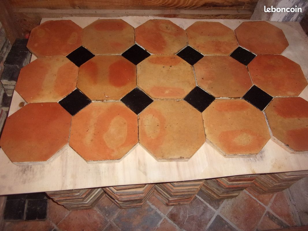 Tomettes carreaux carrelage parement bois (image 5)
