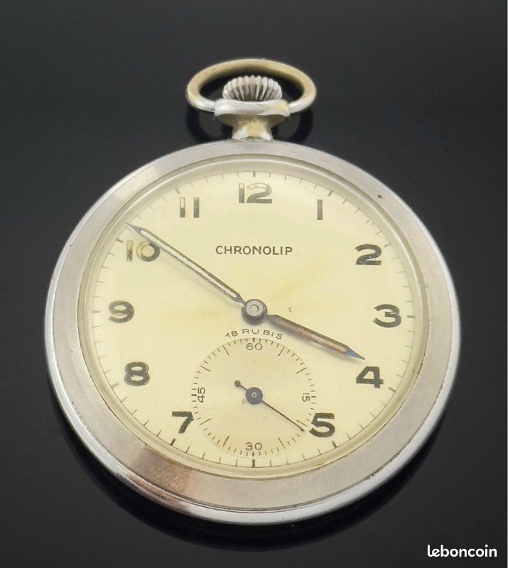 Montre De Poche Vintage ELGIN Avec Chronographe - Boîtier 50mm - Occasion En Très Bon état