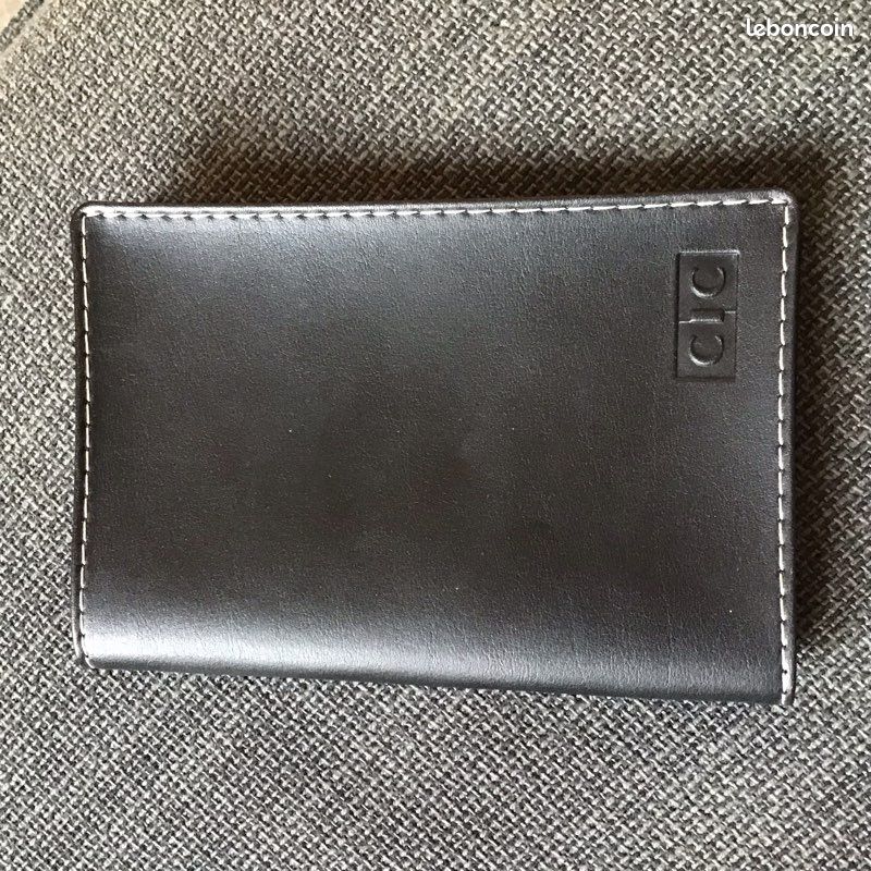 Porte-documents de voiture de GHADA - Étui solide en PVC à 2 compartiments pour carte grise de véhicule - Étui pour cartes de qualité supérieure - Fabrication allemande - Noir
