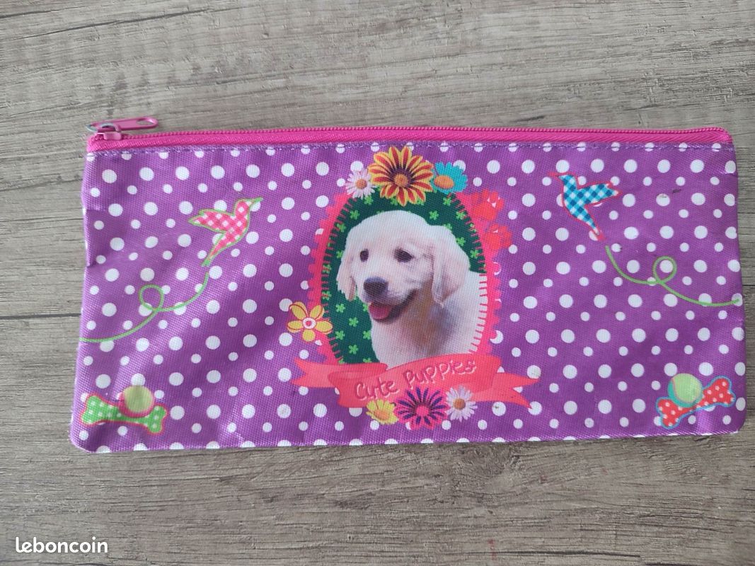 Trousse d'école avec un labrador ( chien ) " Cute puppies " (image 1)