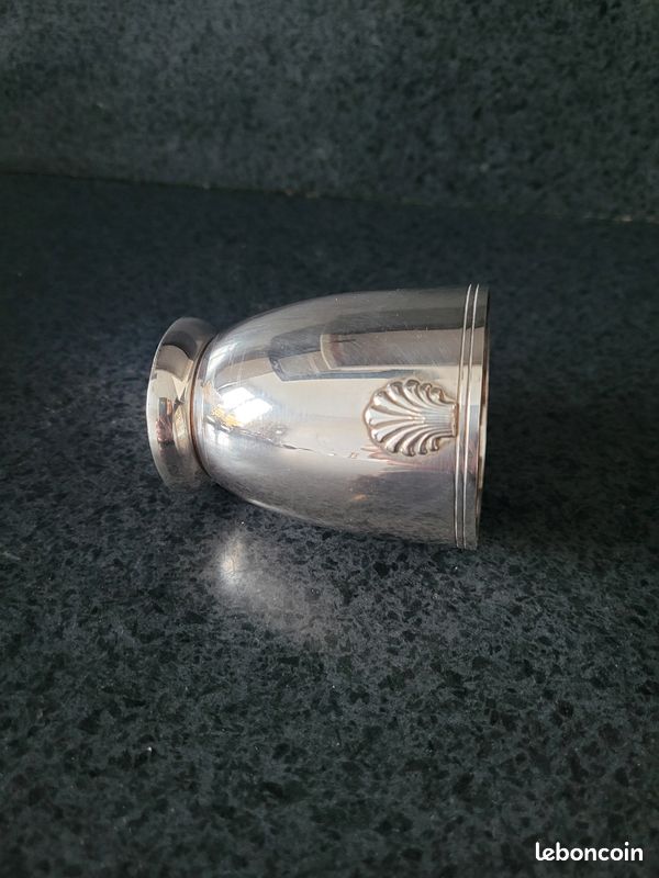 Gobelet En Verre Argenté 925 Fait Main - Sv125 - Eau, Lait Ou Vin - Neuf