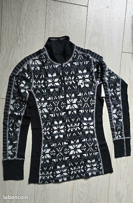 Haut zippé / sous-couche 100% mérinos taille S ou M KARI TRAA (image 5)