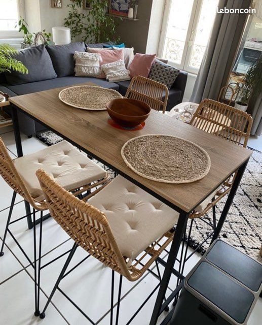 Chaise haute en rotin (image 2)