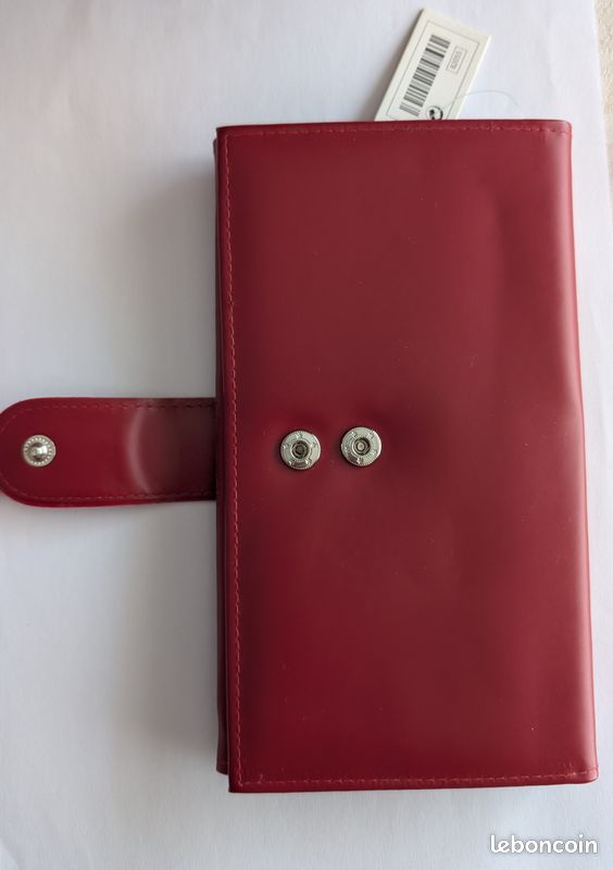 Portefeuille rouge 3 en 1, porte-cartes, porte-monnaie, portefeuille (image 3)