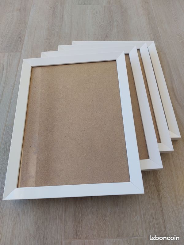 4 cadres bois laqué blanc 445x335 mm (image 1)