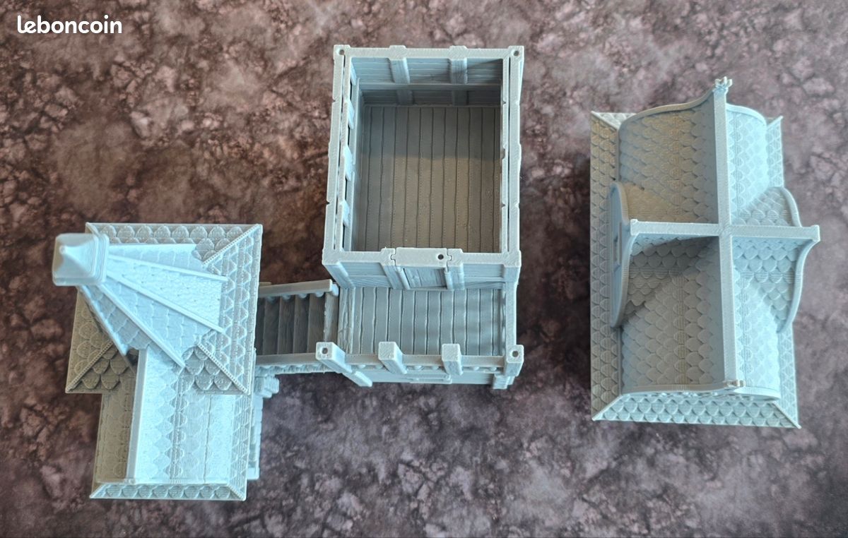 Maison 2 étages JDR - terrain à peindre, pour jeux de rôle / figurines (D&D, Pathfinder...) (image 6)
