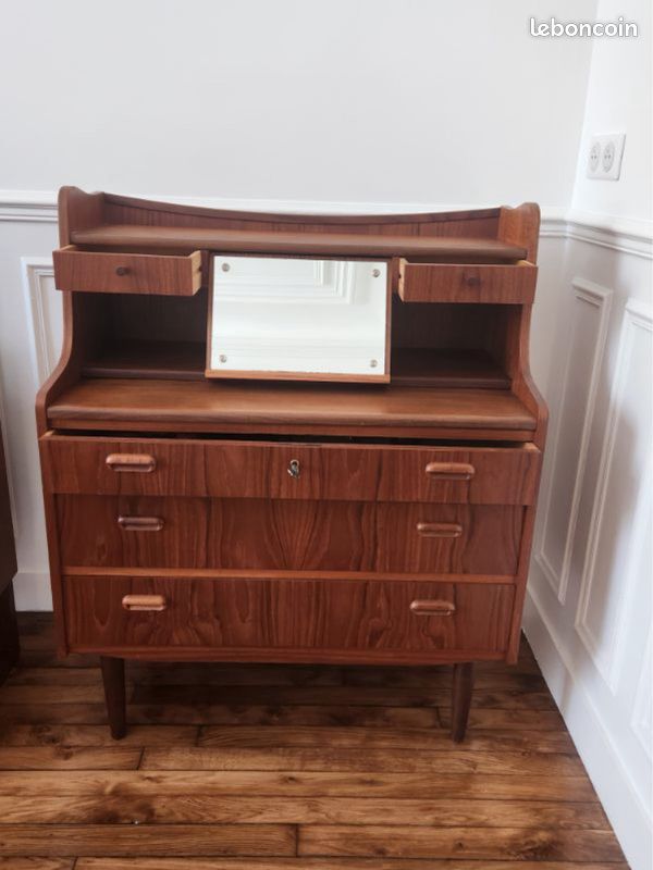 Secrétaire scandinave teck (image 3)