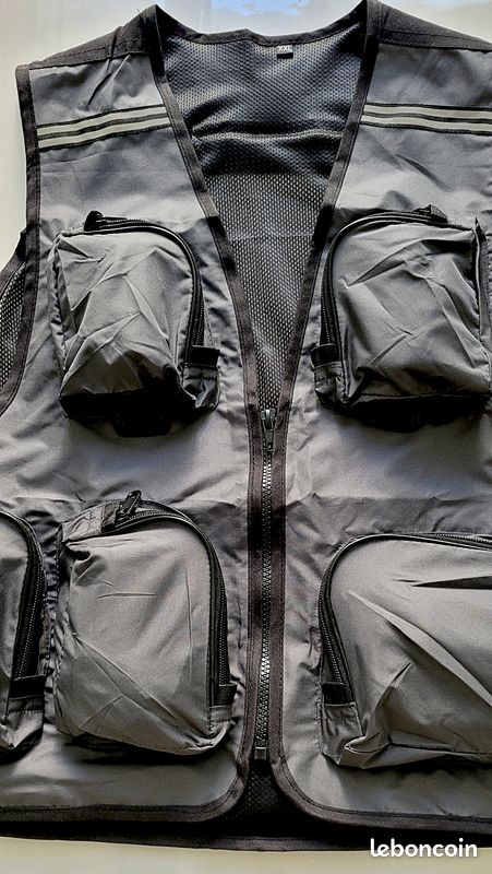 Oralidera Hommes Gilet de Plein Air Multi-Poches Gilet sans Manche