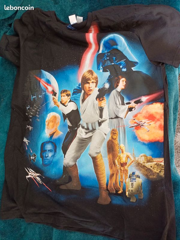T-shirt Star Wars Homme - Bleu Ciel - Taille L - Neuf Sans étiquette - Personnage R2-D2